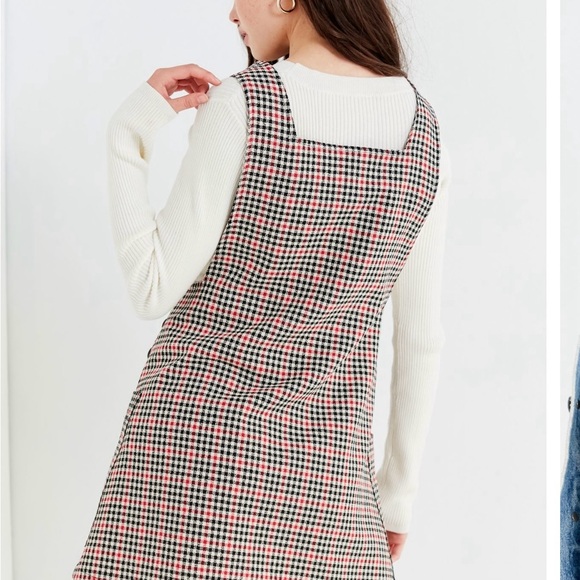 UO Checkered Pinafore Dress M - Picture 2 of 5